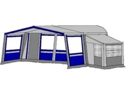 Te Velde Voortent De Wenne 240 Cm Blauw -AvontuurTent Winkel 1 2 te velde voortenten met uitbouw de wenne blauw6