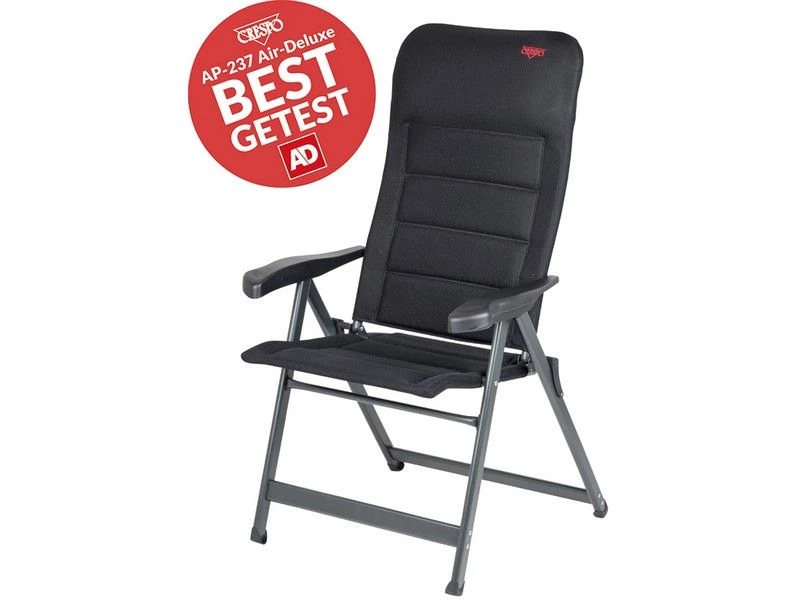 Crespo Kampeer Standen Stoel Ap-237 Air-deluxe Zwart Kleur 80 2 Crespo Kampeer Standen Stoel Ap-237 Air-deluxe Zwart Kleur 80 - Afbeelding 2