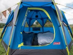 Coleman Familie Tent Octago Blue-lime -AvontuurTent Winkel 65 3 coleman familie tent octago blue lime 2000035194