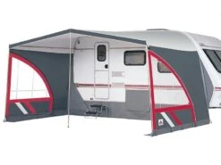 Dorema Caravanluifel Panorama -AvontuurTent Winkel dorema caravan luifel panorama antraciet rood panorama 2
