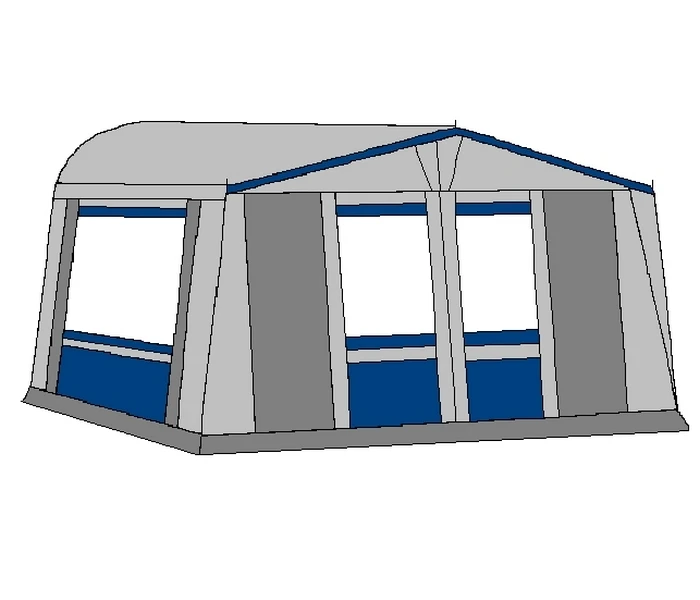 Te Velde Voortent De Vaart Lux 240 Cm Blauw 1 Te Velde Voortent De Vaart Lux 240 Cm Blauw